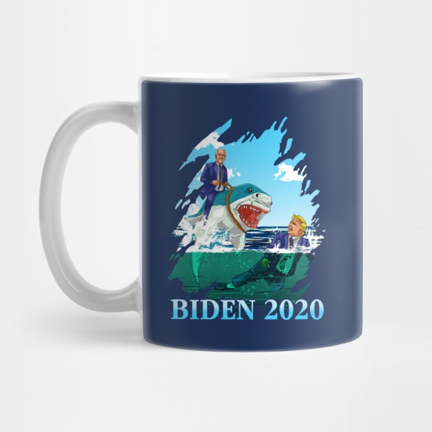 Joe Biden 2020 Trump Afraid Of Sharks by E